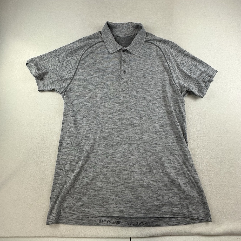 Lululemon Polo Shirt Mens Extra Large Gray METAL VENT TECH XL